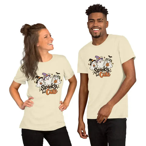 Spooky but Cute T-Shirt - Funny Halloween Ghost Gag Gift Graphic Tee - Image 4
