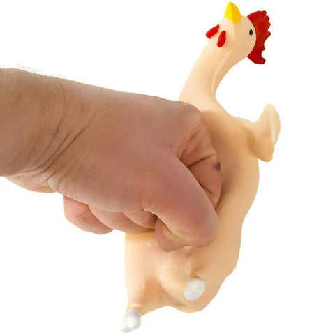 Squeeze Chicken Stress Toy | Funny Squishy Chicken | Sand-Filled Fidget Toy for Kids & Adults | Stress Relief, Desk, Office, Home, Party Gag Gift - Wonderland Workshop - Image 11