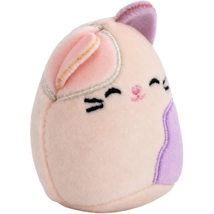 Squishmallows - Carlota the Calico Cat Plush (2.5") - Jazwares - Squishville Purple Pals Squad - (2023)