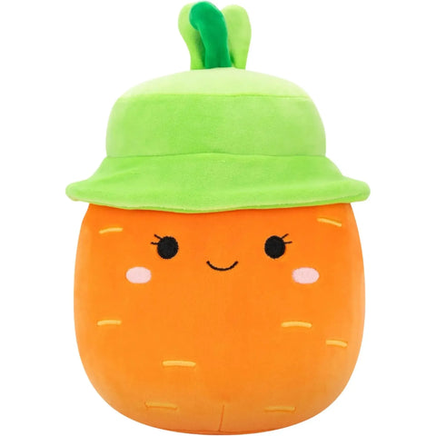 Squishmallows - Caroleena the Orange Carrot with Green Bucket Hat Plush (12