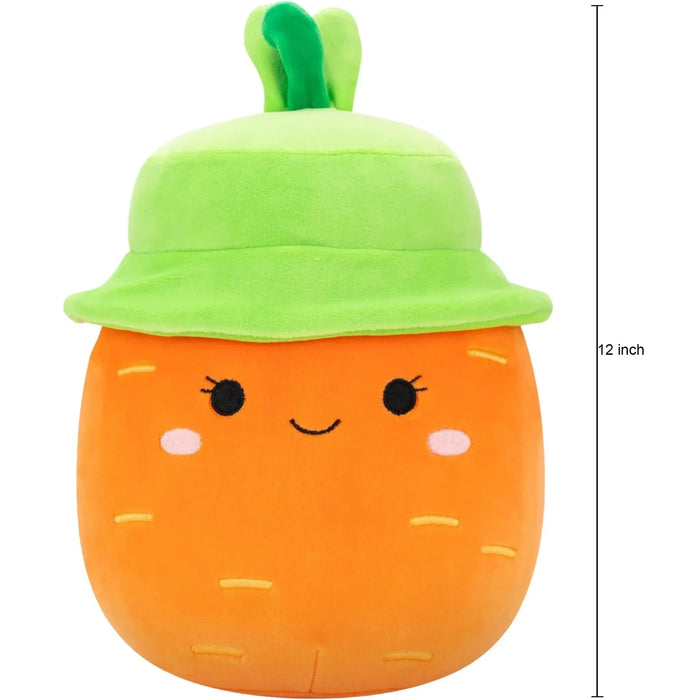 Squishmallows - Caroleena the Orange Carrot with Green Bucket Hat Plush (12") - Jazwares - (2024)