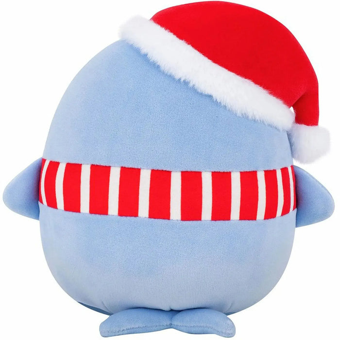 Squishmallows - Christmas Edition Samir the Blue Whale with Santa Hat Plush (8.5") - Jazwares - (2024)