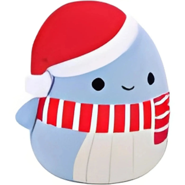 Squishmallows - Christmas Edition Samir the Blue Whale with Santa Hat Plush (8.5") - Jazwares - (2024)