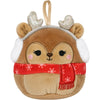 Squishmallows - Darla the Reindeer Version 2 Holiday Ornament Plush (3.6
