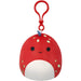 Squishmallows - Dolan the Red Dinosaur Mini Plush Clip-On Keychain (3.5") - Jazwares - (2024)