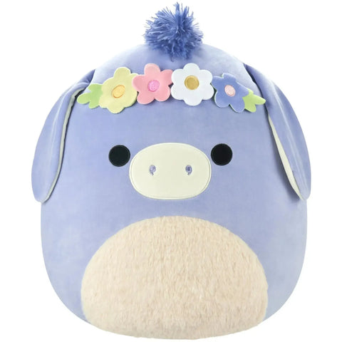 Squishmallows - Easter Edition Flower Crown Milanda the Purple Donkey Plush (8.5