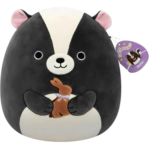 Squishmallows - Easter Edition Skyler the Skunk Holding Chocolate Bunny Plush (12