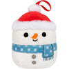 Squishmallows - Galindo the Snowman Holiday Ornament Plush (4