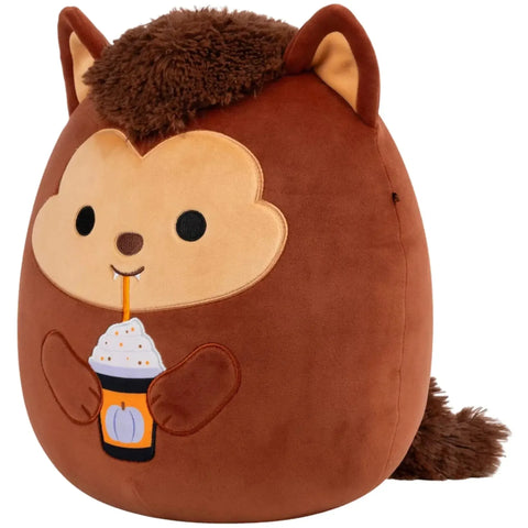 Squishmallows - Halloween Edition Wade the Werewolf with Pumpkin Drink Plush (12