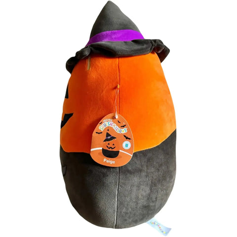 Squishmallows - Halloween Edition Witch Hat Paige the Jack-O’-Lantern Pumpkin Plush (15.75