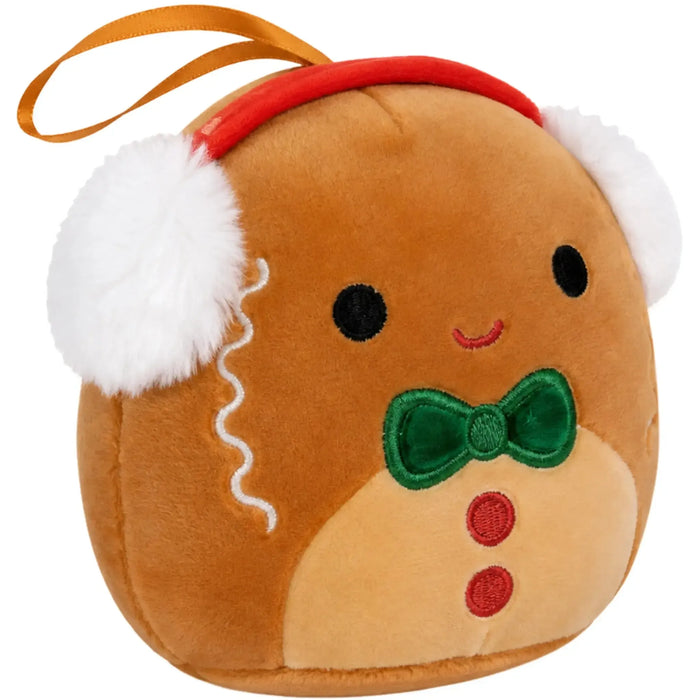 Squishmallows - Jordan the Gingerbread Boy Holiday Ornament Plush (4") - Kellytoy - Holiday Winter Collection - (2023)