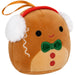 Squishmallows - Jordan the Gingerbread Boy Holiday Ornament Plush (4") - Kellytoy - Holiday Winter Collection - (2023)