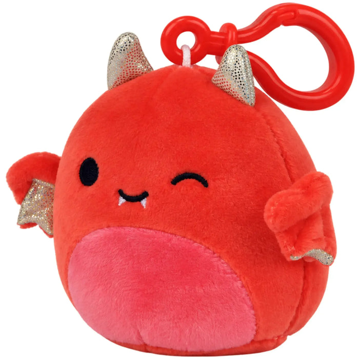 Squishmallows - Karlie the Red Devil Bat Clip-On Plush (3.5") - Kellytoy - Halloween Squad - (2023)