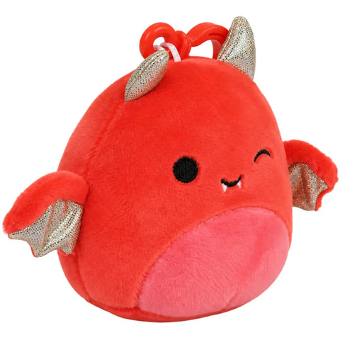 Squishmallows - Karlie the Red Devil Bat Clip-On Plush (3.5