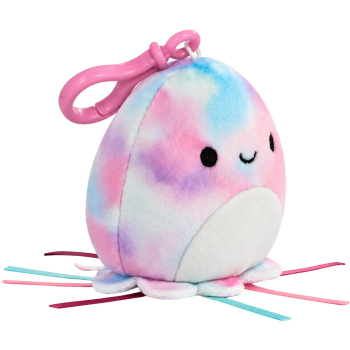 Squishmallows - Krisa the Tie-Dye Jellyfish Clip-On Plush (3.5") - Kellytoy - Sea Friends Squad - (2023)