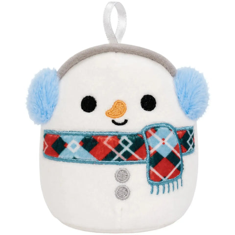 Squishmallows - Manny the Snowman Holiday Ornament Plush (4.5