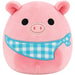 Squishmallows - Peter the Pig Plush with Blue Bandana (8") - Jazwares
