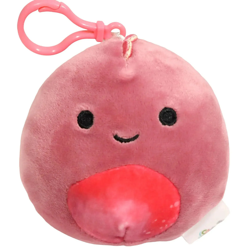 Squishmallows - Poleena the Red Dinosaur Mini Plush Clip-On Keychain (3.5