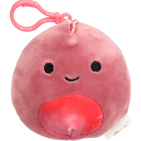 Squishmallows - Poleena the Red Dinosaur Mini Plush Clip-On Keychain (3.5
