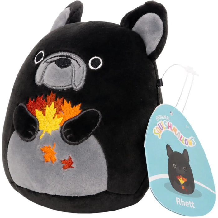 Squishmallows - Rhett the French Bulldog with Autumn Leaves Plush (5") - Jazwares - Harvest Squad - (2025)