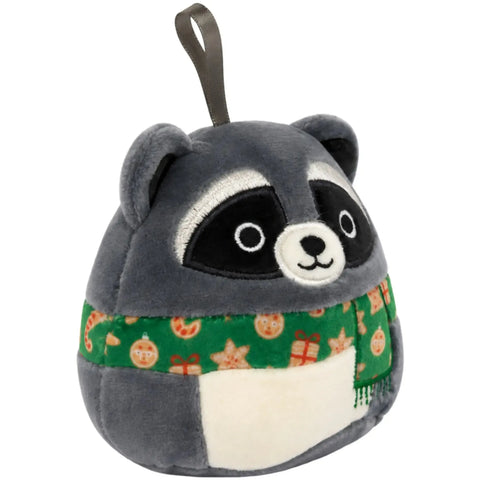 Squishmallows - Rocky the Raccoon Holiday Ornament Plush (4