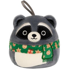 Squishmallows - Rocky the Raccoon Holiday Ornament Plush (4") - Kellytoy - Holiday Winter Collection - (2023)