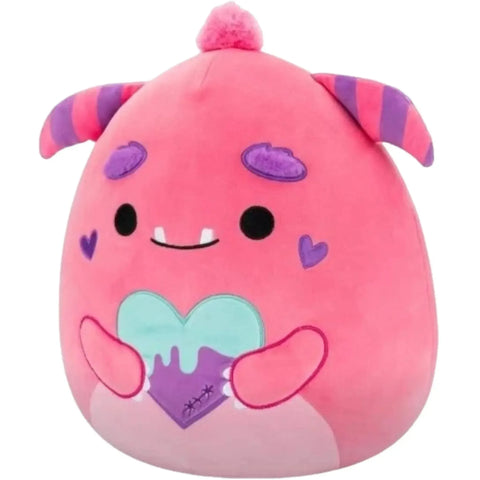 Squishmallows - Valentine’s Edition Purple Heart with Teal Drip Mont Plush (12