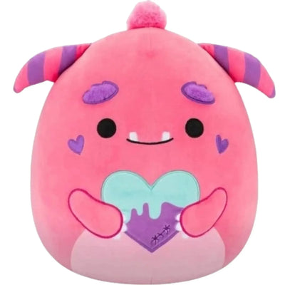 Squishmallows - Valentine’s Edition Purple Heart with Teal Drip Mont Plush (12
