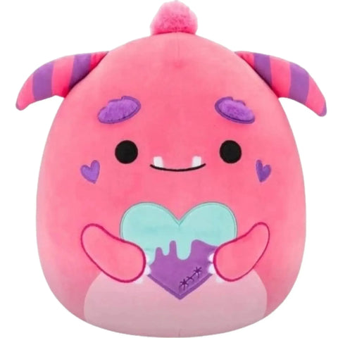 Squishmallows - Valentine’s Edition Purple Heart with Teal Drip Mont Plush (12