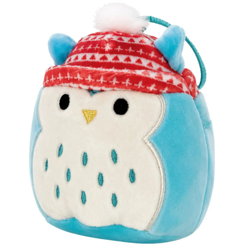 Squishmallows - Winston the Owl Holiday Ornament Plush (4