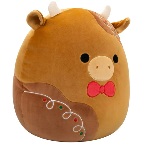 Squishmallows - Winter Edition Jericho the Gingerbread Cow Plush (12