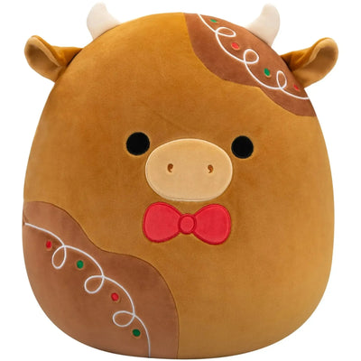 Squishmallows - Winter Edition Jericho the Gingerbread Cow Plush (12