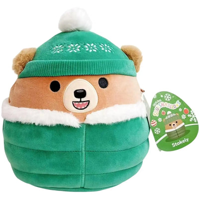Squishmallows - Winter Edition Puffer Jacket Stokely the Kodiak Bear Plush (12