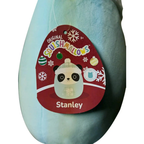 Squishmallows - Winter Edition Stanley the Blue Panda with Snowflake Pocket Plush (12