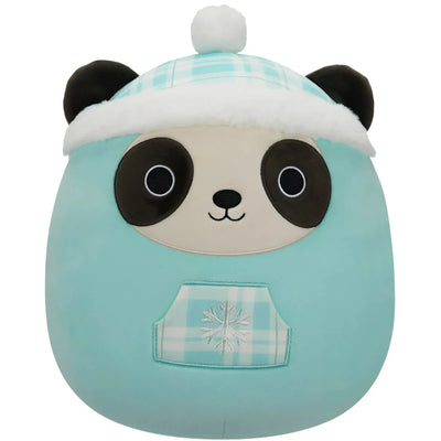 Squishmallows - Winter Edition Stanley the Blue Panda with Snowflake Pocket Plush (12