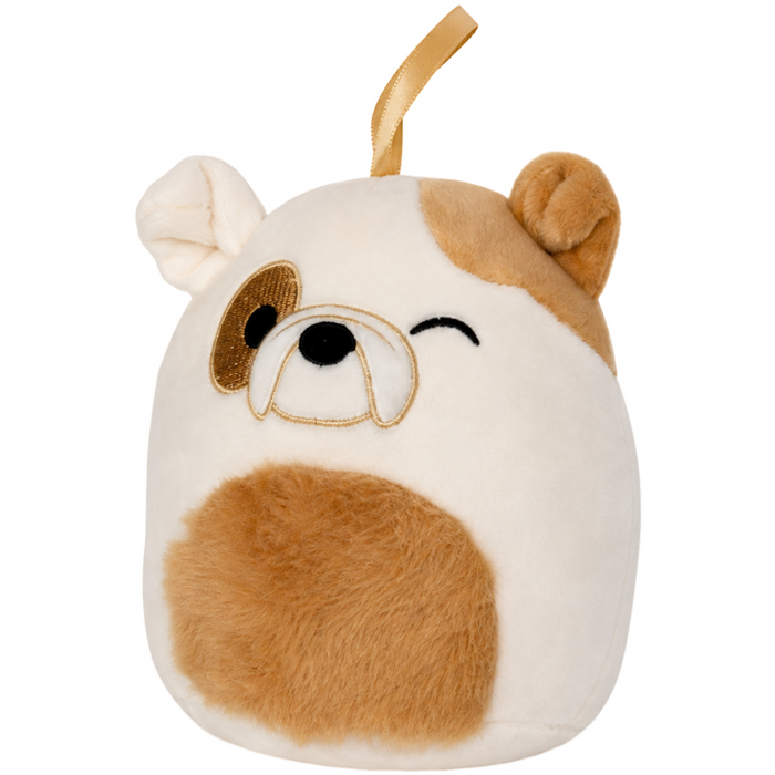Squishmallows - Brock the Bulldog Holiday Ornament Plush (4") - Kellytoy - Animals Collection - (2024)