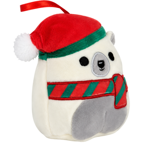 Squishmallows - Brooke the Polar Bear Holiday Ornament Plush (5