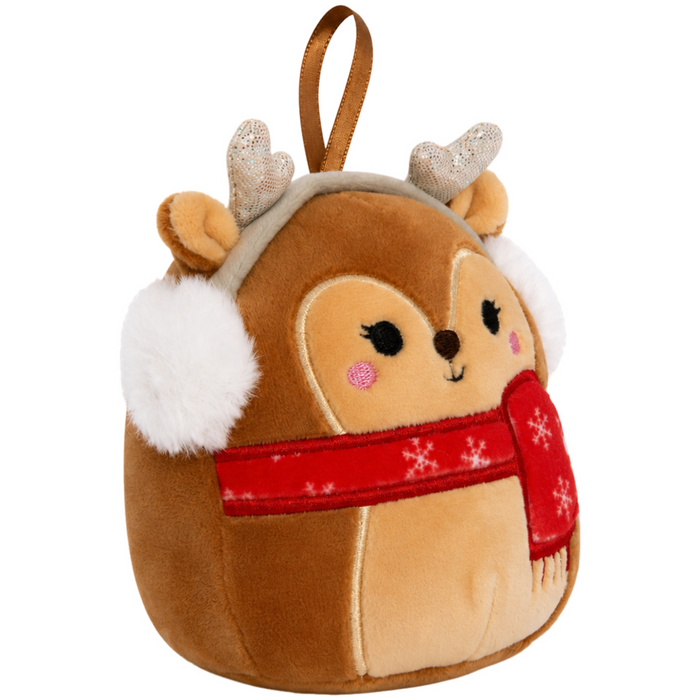 Squishmallows - Darla the Reindeer Holiday Ornament Plush (4.5") - Kellytoy - Holiday Winter Collection - (2022)
