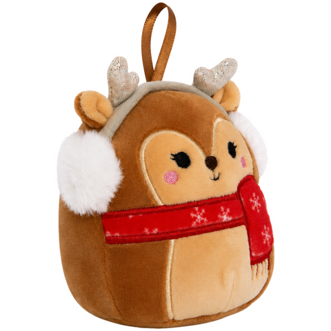 Squishmallows - Darla the Reindeer Holiday Ornament Plush (4.5