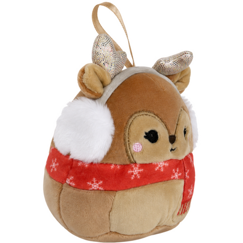 Squishmallows - Darla the Reindeer Version 2 Holiday Ornament Plush (3.6