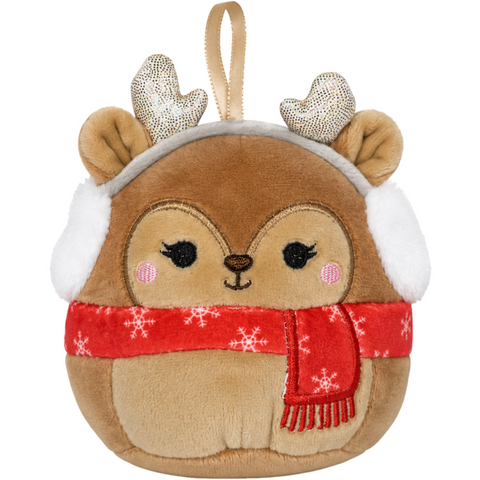 Squishmallows - Darla the Reindeer Version 2 Holiday Ornament Plush (3.6