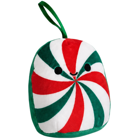 Squishmallows - Dulce the Peppermint Candy Version 2 Holiday Ornament Plush (4.5