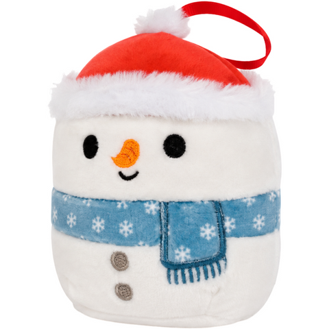 Squishmallows - Galindo the Snowman Holiday Ornament Plush (4