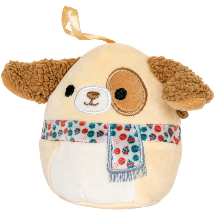 Squishmallows - Harris the Dog Holiday Ornament Plush (4.5") - Kellytoy - Holiday Winter Collection - (2023)