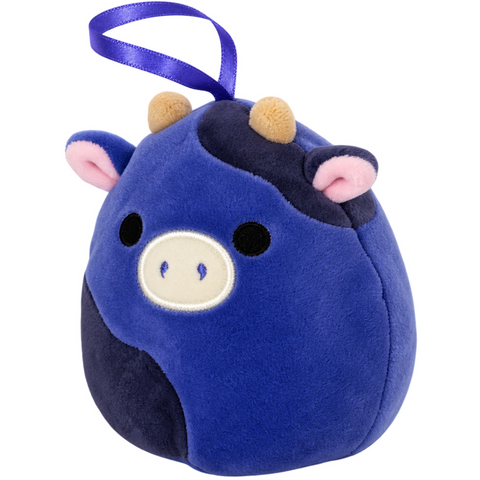 Squishmallows - Ingred the Cow Holiday Ornament Plush (4