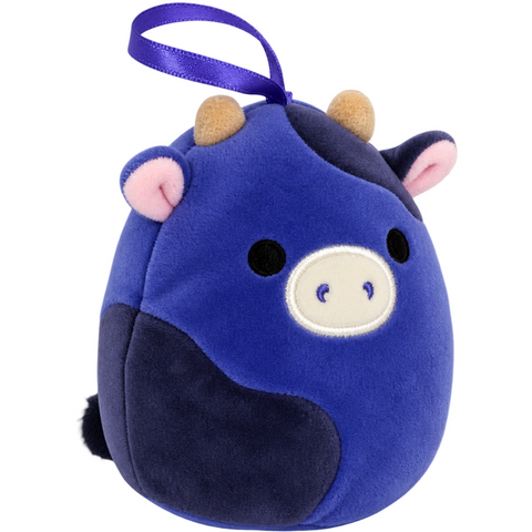 Squishmallows - Ingred the Cow Holiday Ornament Plush (4