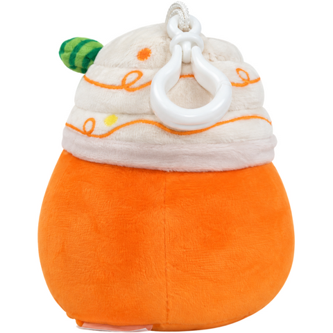 Squishmallows - Lester the Pumpkin Spice Latte Clip-On Plush (4