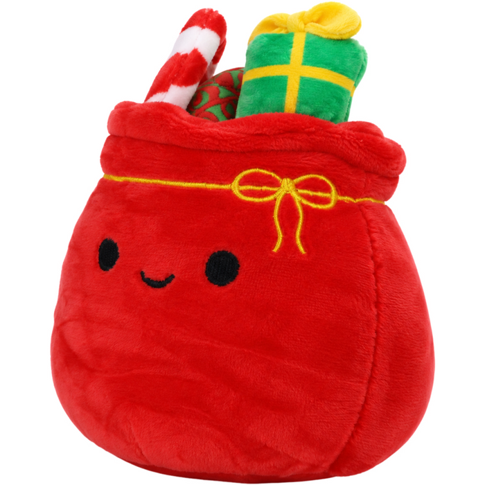 Squishmallows - Lowell the Santa Bag Plush (4") - Jazwares - Holiday Mystery Squad - (2024)