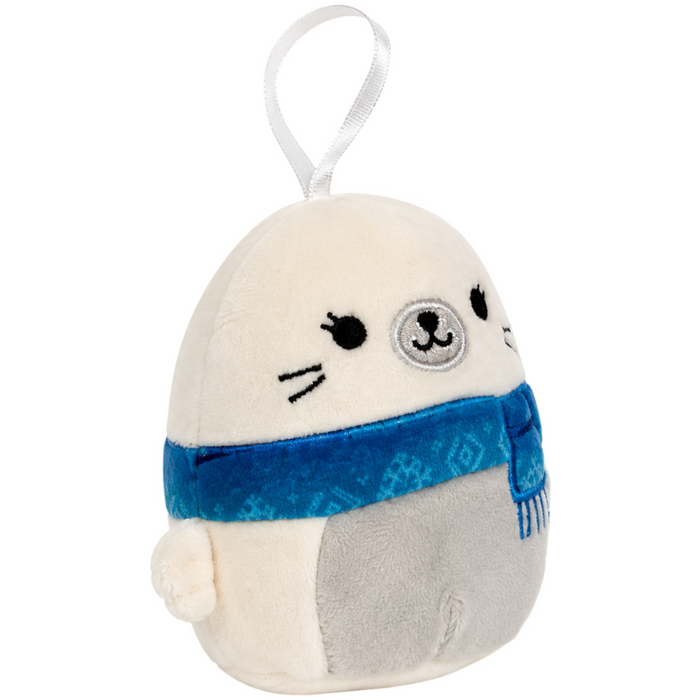 Squishmallows - Lucille the Seal Holiday Ornament Plush (4") - Kellytoy - Holiday Winter Collection - (2023)