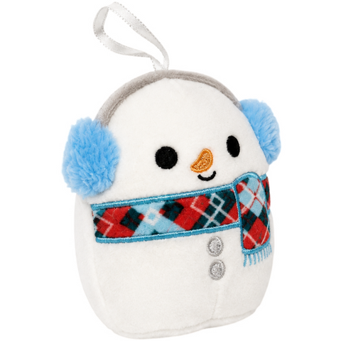 Squishmallows - Manny the Snowman Holiday Ornament Plush (4.5